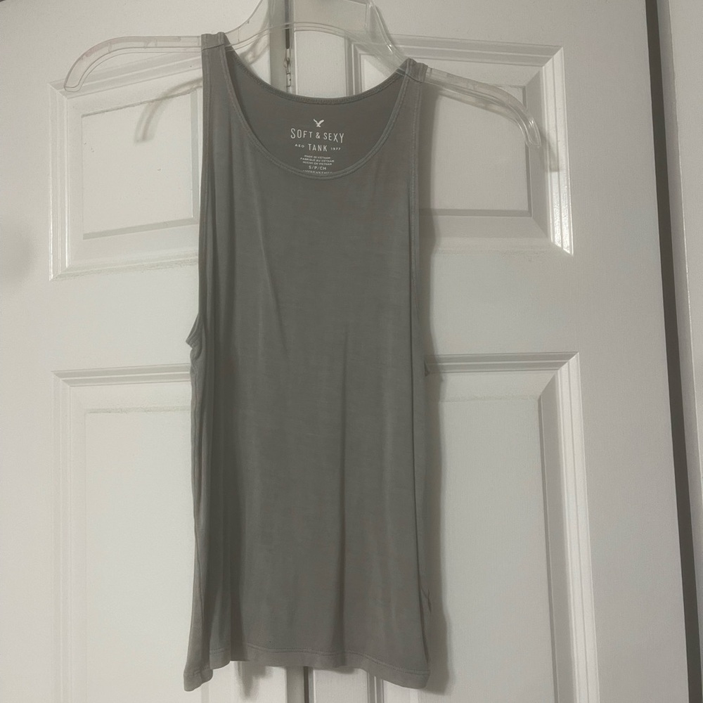 American Eagle Soft & Sexy Tank Top; grey; size S